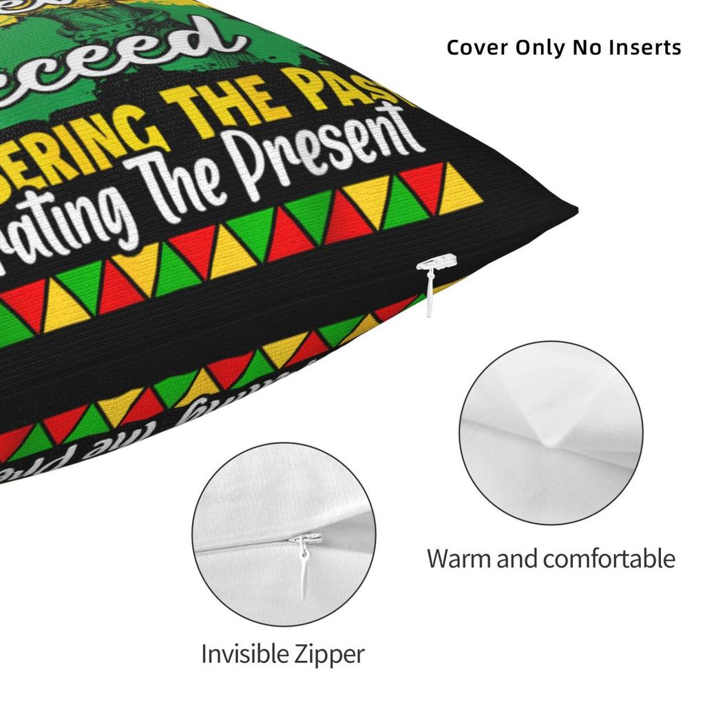 Juneteenth Is My Independenc Day Square Pillow Cases Black Pride Cushion Covers Novelty Zipper Decor Pillowcase For Home 40*40Cm