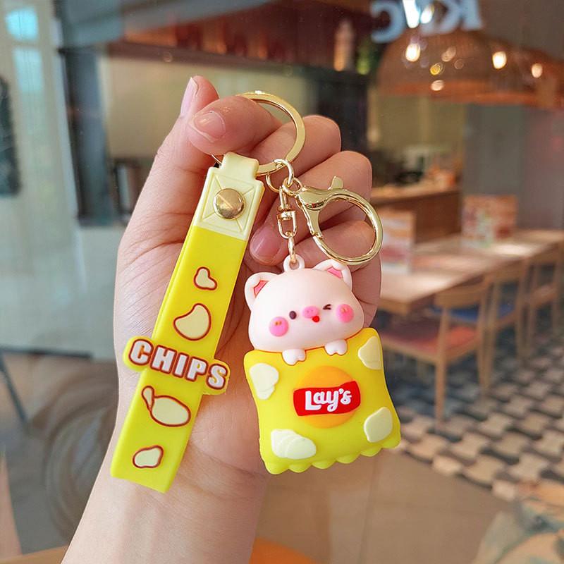 Entzückender Cartoon Tier Schlüsselanhänger Silikon Niedlicher Schlüsselanhänger für Taschen und Schlüssel