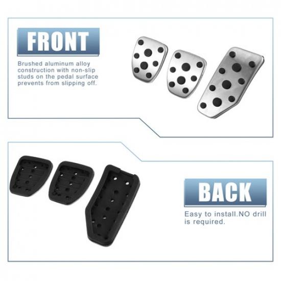 3 st Bromspedalplatta Gaspedalsskydd Set för Subaru Legacy 1990-2007