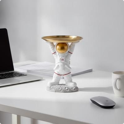 Astronaut Statue with Tray Playful Figurine