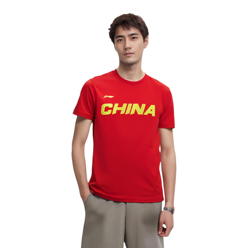 Li Ning T Shirts Men's Crew Neck Moderate Straight Fit AHSS983-2