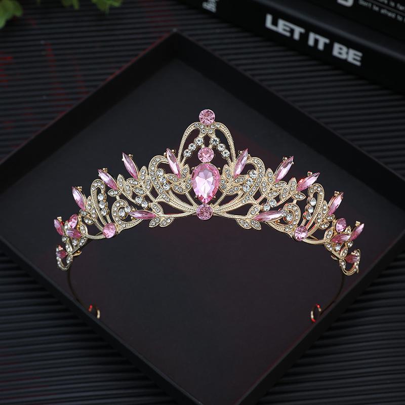 Барочная Черная Роскошная Свадебная Диадема Королевская Корона для Свадеб и Дней Рождения