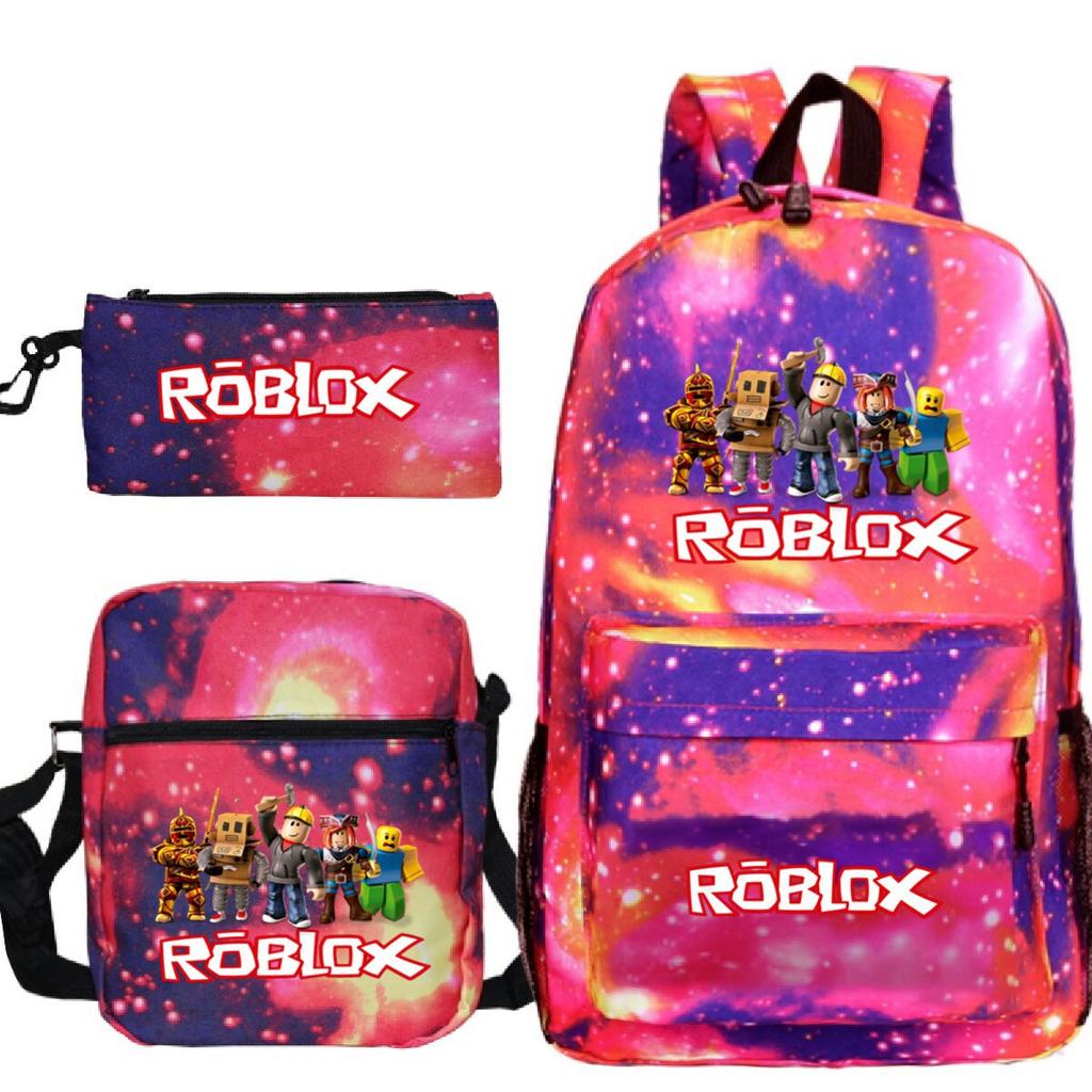 Primary And Secondary School Students Casual Schoolbag Three-Piece Cartoon Game Merchandise Printed Children'S Fashion Backpack