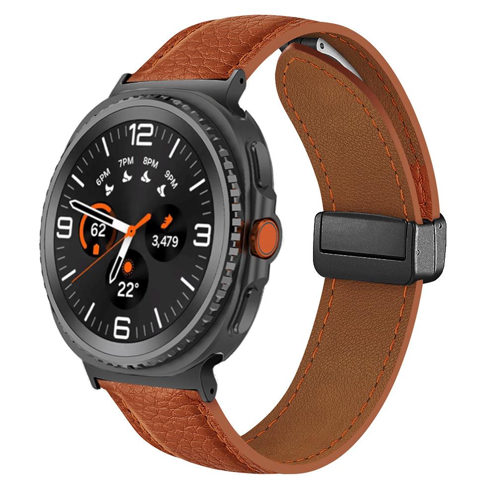 Leather for Samsung Galaxy Watch 8 44mm 40mm 8 Classic 46mm Band Smartwatch Accessory for Galaxy Ultra 47mm 2025 Magnetic Strap