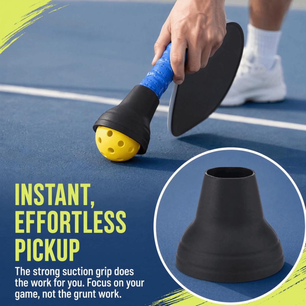 2pcs Suction Cup Design Tennis Ball Retriever Rubber Paddle Ball Picker Outdoor Court