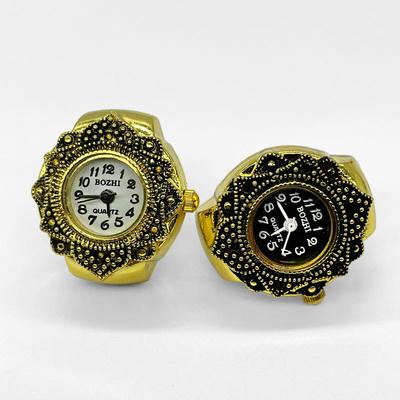 Fingerringsklocka Ringklocka för Kvinnor Män Unik Design Vintage Retro Ringklocka AVE