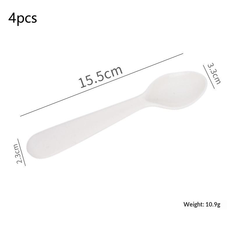 1/2/4Pcs Simple Children Tableware Plastic Baby Feeding Spoon Toddler Training Eating Utensils For Dessert Fruit