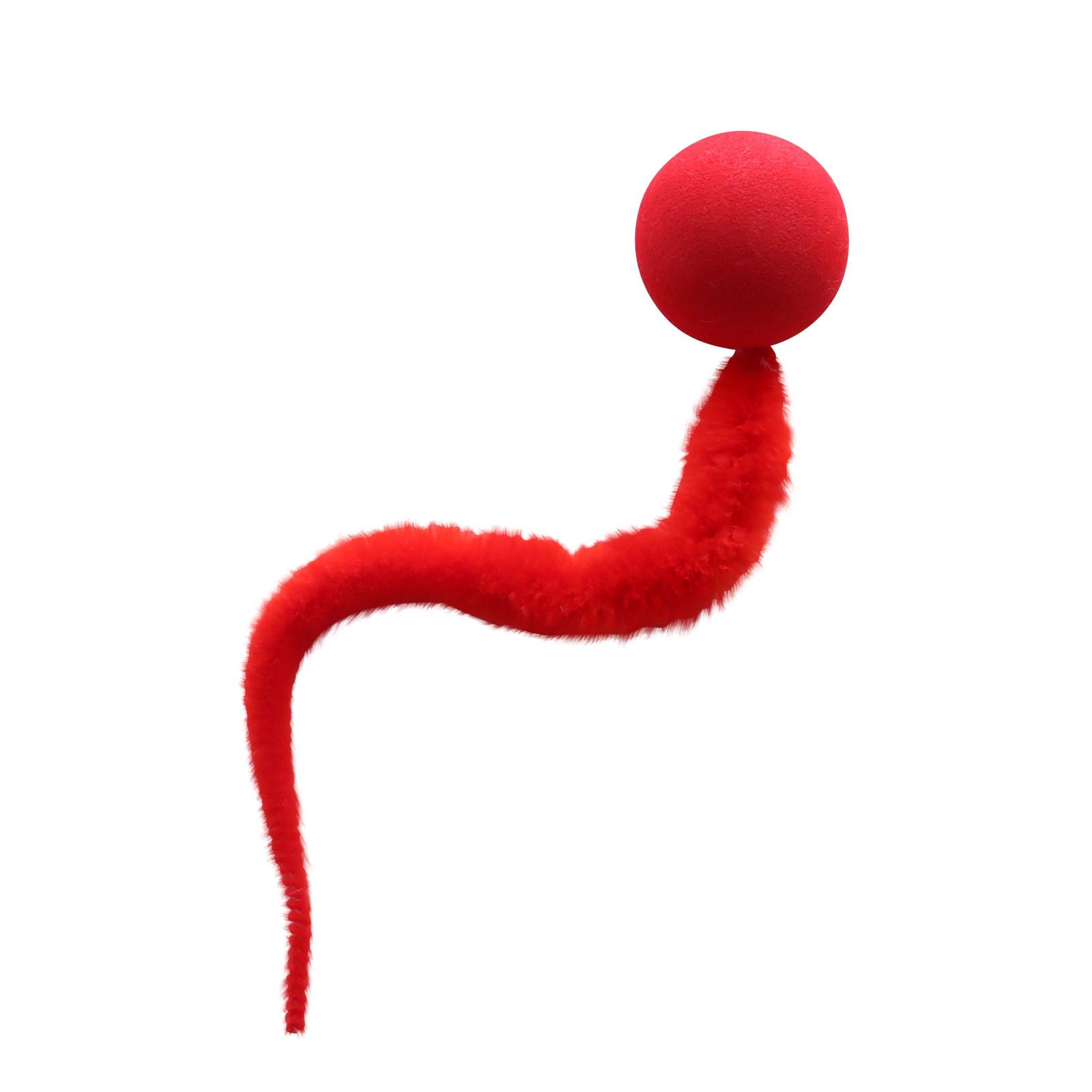 

Разноцветный шар-звезда, Пустой шар с хвостом, Товары для питомцев Caterpillar, Кошачий шлифовальный и катящийся шар One Size красный