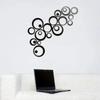 3D Circular Mirror Wall Sticker Self-Adhesive Acrylic Mirror Decals DIY Office Living Room Bedroom Decoration Art Wall Stickers