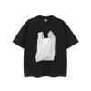Summer Fashion Heavyweight Retro Men's Fun Garbage Bag 100% Cotton Printed Round Neck High Quality Casual Fitness Street T-shirt