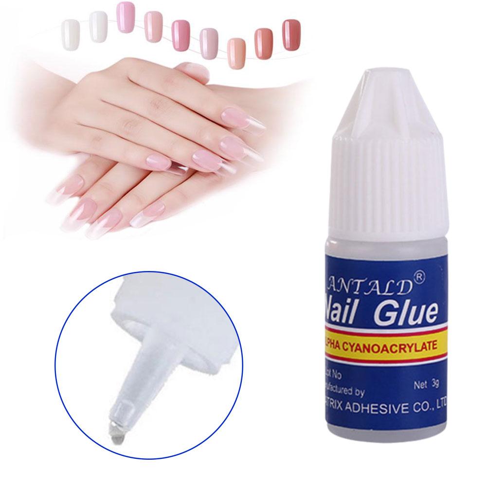 5pcs Fast Dry Nail Glue For False Nail Tips Adhesive Acrylic Nails Rhinestones Extension False Tips 3D Nail Art Decoration Manicure
