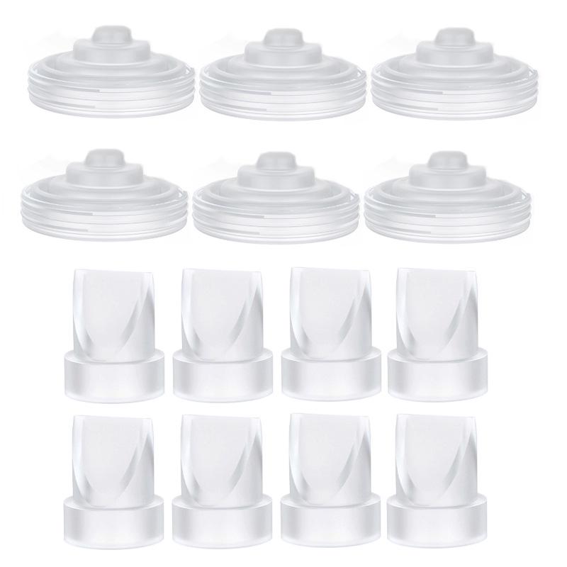 Breast Pump Replacement Parts: M5 Duckbill Valve, Silicone Diaphragm, 24mm Double Layer Flange