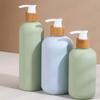 Avocado Reiseabfüllung Leere Lotionflasche mit Bambuspumpe Shampoo Duschgel Körperreiniger Badezimmer Seifenspender Flaschen