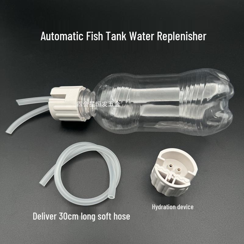 

Automatic Fish Tank Water Replenisher: Water Level Controller for Turtle and Saltwater Tanks—Stops Automatically. Compatible with Beverage Bottle Cap.