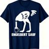 Gerunisex Humor Strauß Bierkrug Aufdruck T-Shirt Engelbert Sauf Lustiger Vogel Trink Tee Unisex Unisex Bar Party Tägliche Kleidung Oberteile
