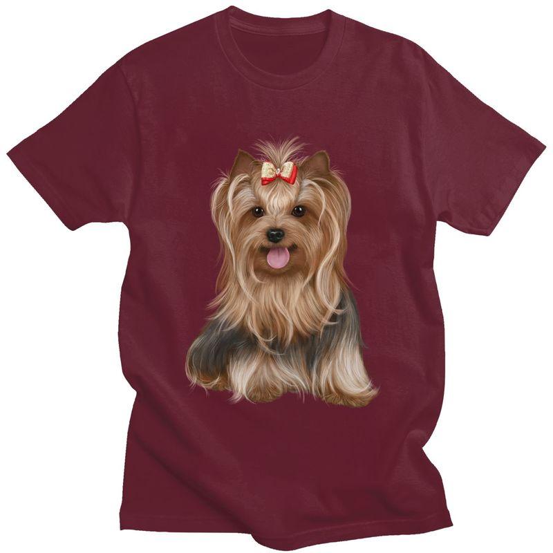 Custom Yorkshire Terrier Yorkie Dog T Shirt for Men Tshirt Tees Tshirts