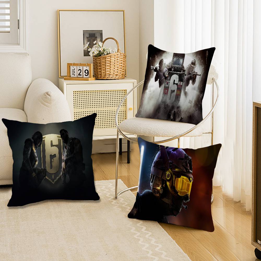 Game R-Rainbow S-Six S-Siege Pillow Gift Home Office Decoration Bedroom Sofa Car Cushion Cover case 45x45