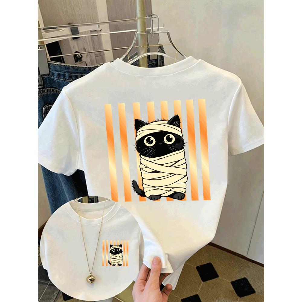 Animal Simple Women's Printed Top Casual Pure Cotton Versatile T-Shirts Women’s
