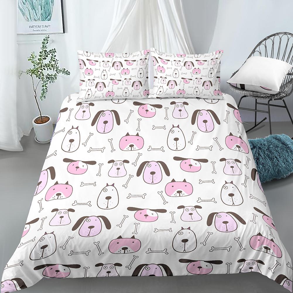 3Piece Dog Lover Art Duvet Cover French Bulldog Portrait With Hipster Glasses Abstract Modern Colorful Ears And Eyes Decorative