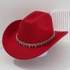 New Western Cowboy Hat Top Hat Water Drop Jewel Rhinestone Belt Bridesmaid Hat Jazz Hat Hat