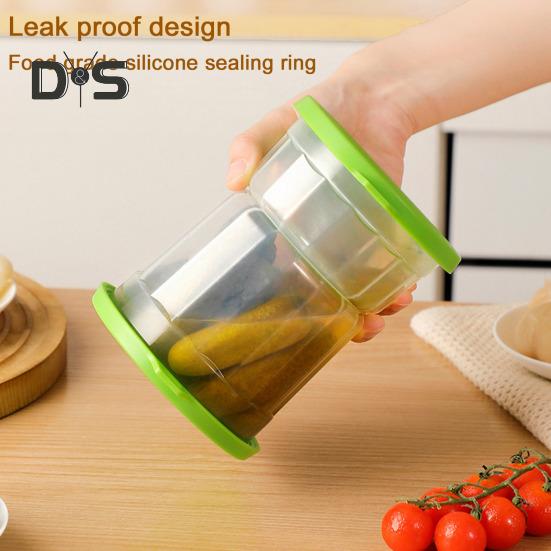 Hourglass Pickle Jar Pickle Juice Separator Food Grade BPA Free Leak Resistant Airtight Pickle Organizer Storage Jar