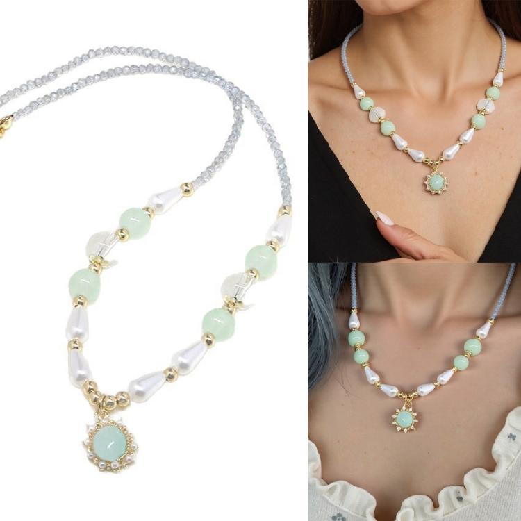 Trendy Sea Necklace Date Accessory Stylish Pendant Necklace for Youthful Women Looking to Enhancing Their Wardrobe