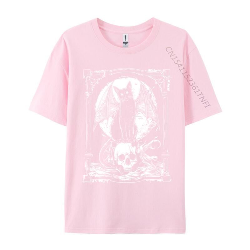 Unisex TShir Cat Skull Occult Summer Cool TShirt T Shirt For Unisex Hip Hop Cotton Leisure TShirt Wholesale