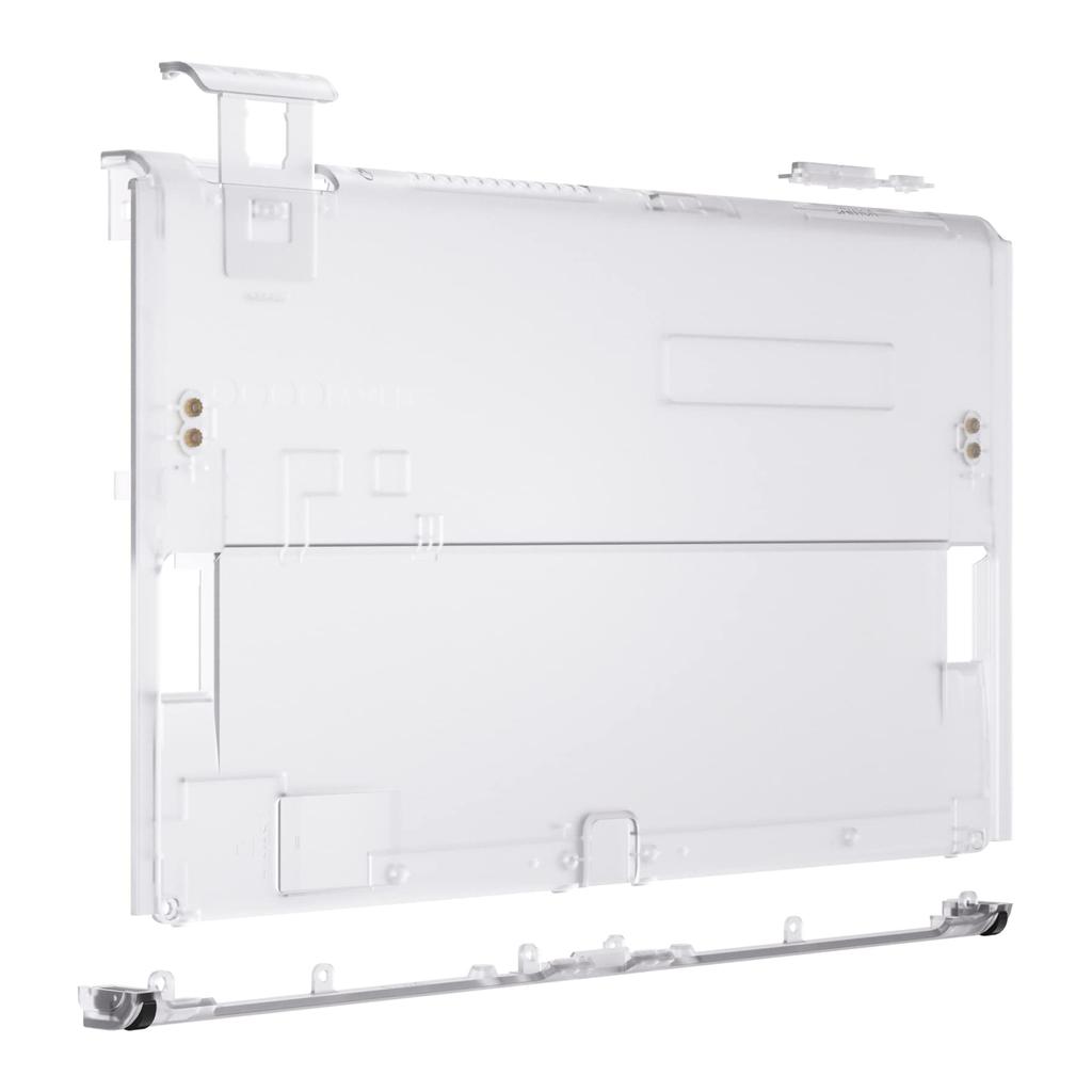 eXtremeRate Switch Compatible with OLED Soft Touch Console Back Plate DIY Replacement Housing Shell Clear Material Switch Shell Switch Stand Not