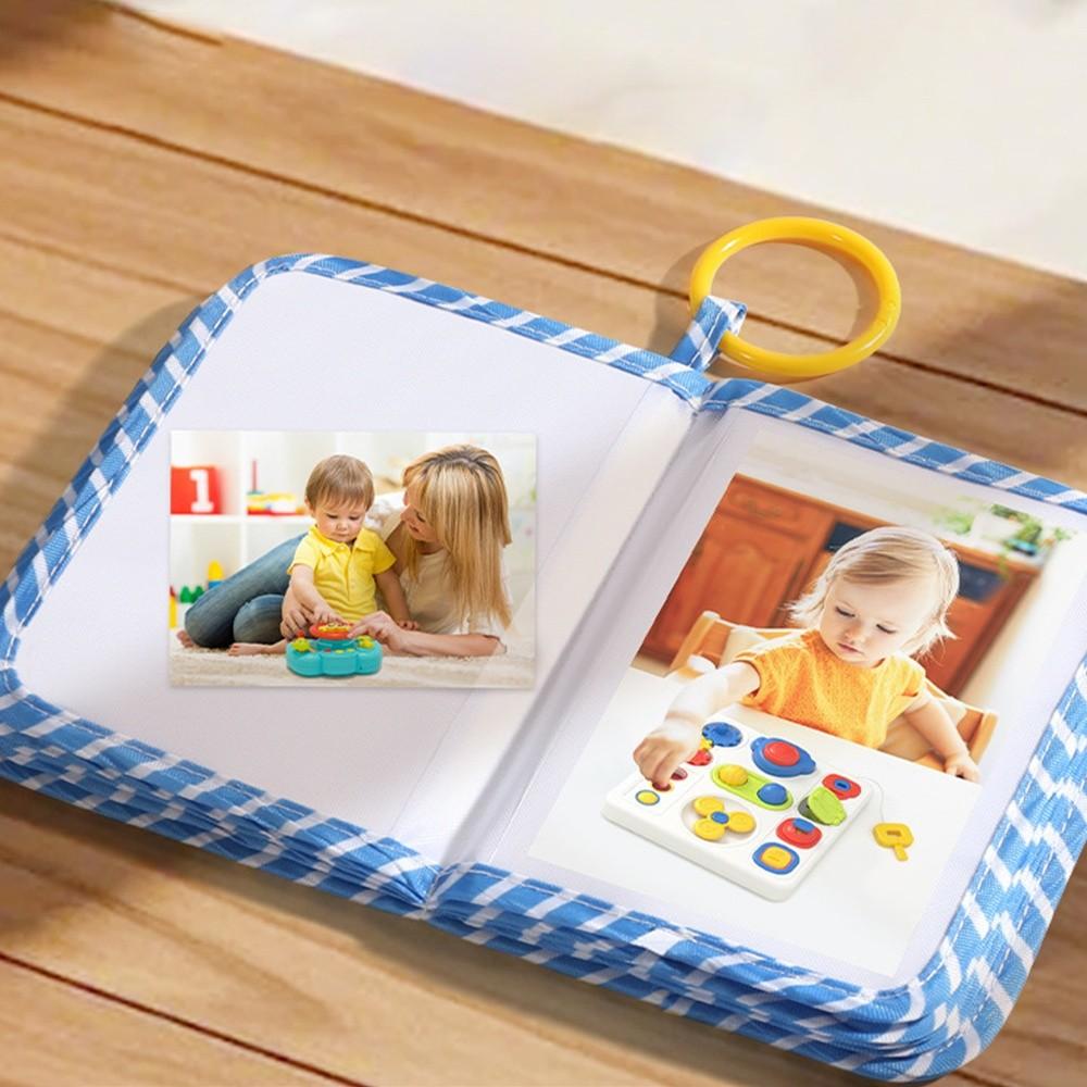 1 Count New Cartoon Cloth Book Album with Safety Mirror Soft Cloth Newborn Anniversary Album Multi-color Children's Album Book