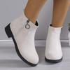 Fashion Fashionable Short Leg Women's Boots 2024 Autumn New Item Retro Simple Side Zipper Comfortable Women's Boots Zapatos De Mujer