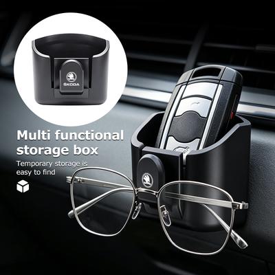 AEW1 For Car Remote Key Storage Box Organizer Sunglasses Holder Card Clip Kamiq MK3 Roomster Rapid Kodiaq Karoq Fabia Enyaq