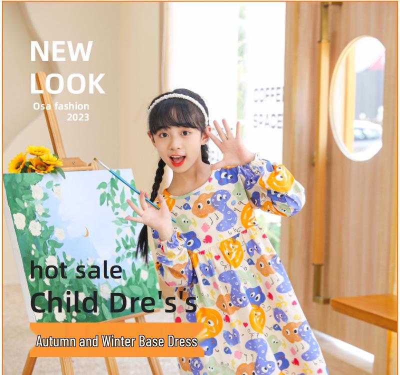 Podzimní princeznovská sukně pro dívky: Korejský styl pro batolata a malé děti