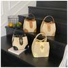 Niche Design Bag Women's 2025 New Summer Versatile Hand-woven Straw Bag Korean Version Messenger Bucket Bag