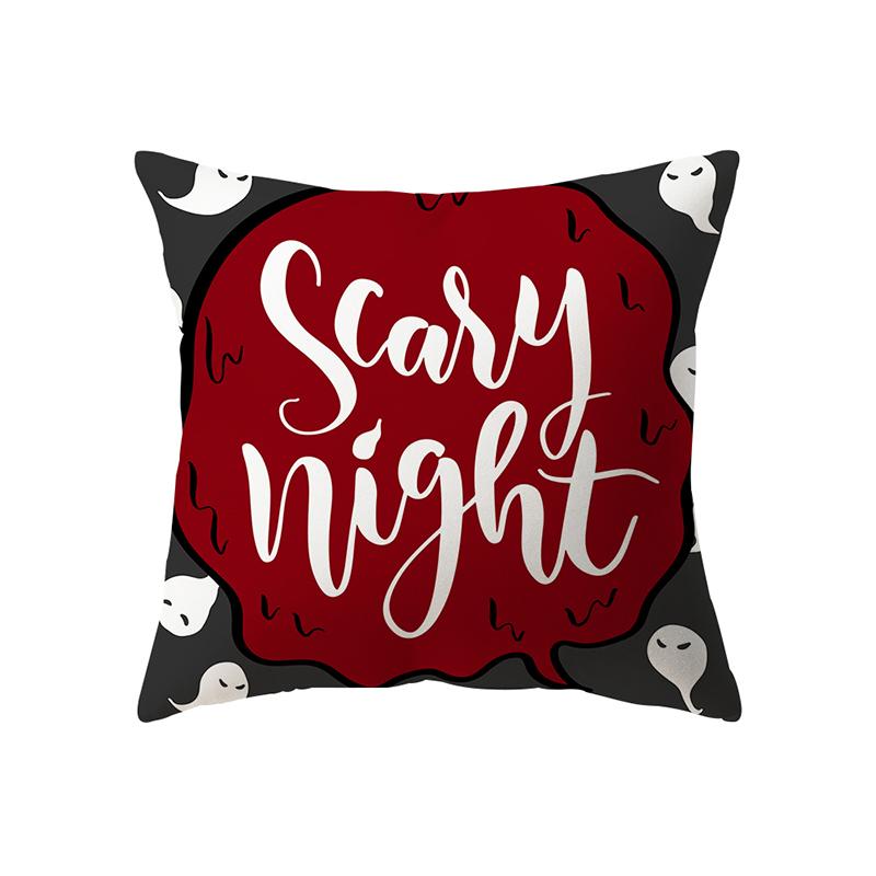 Alphabet Halloween Theme Pillow Cover Sofa Cushion  Holiday Gift Party Decoration Home Decor