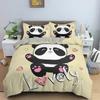 Lovely Panda Duvet Cover Cute Animals Bedding Set For Bedroom Printed Comforter Quilt Covers USEUAU Single Double Size