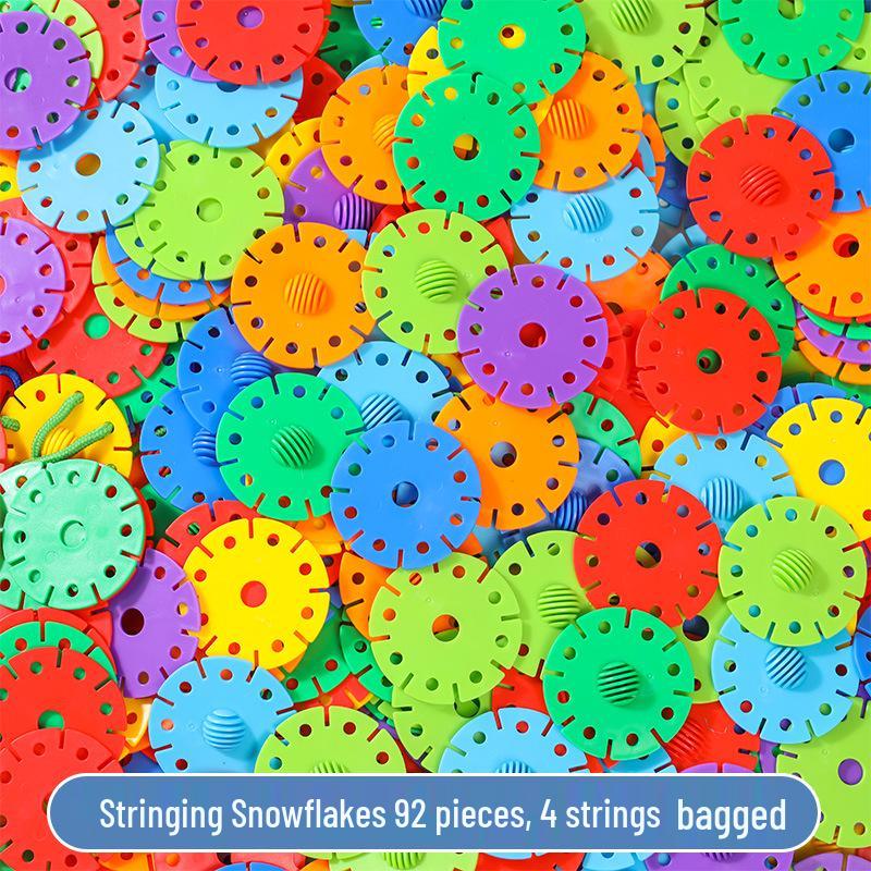 

Пластиковые блоки-пазлы «Подсолнух-снежинка» - Развивающие игрушки для мальчиков-детсадовцев