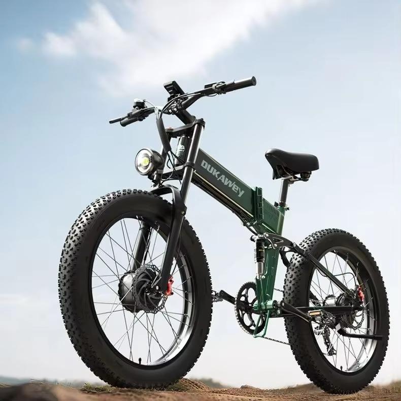 LANKELEISI BST-6 2000W Dvoumotorové E-kolo, 48V 17,5Ah Baterie, 26x4.0 Tlusté Pneumatiky, Plné Odpružení, Dojezd 120KM