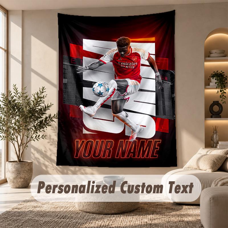 Tapestry Custom Name Text, Wall Hanging Tapestry Home Room DecorBukayo Saka