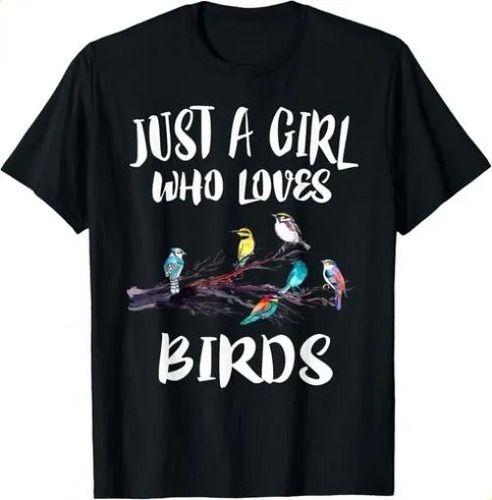 Tshirtjust A Girl Who 2026 Loves Birds Birding Bird Watching Gif 2XL