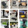 Compact Electric Sensor Stroller with Folding Flat Body for Logistics, Picking, and Sorting in Warehouses