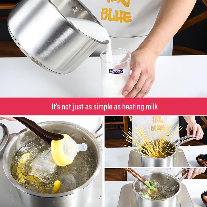 Adneny 304 Stainless Steel Milk and Food Pot