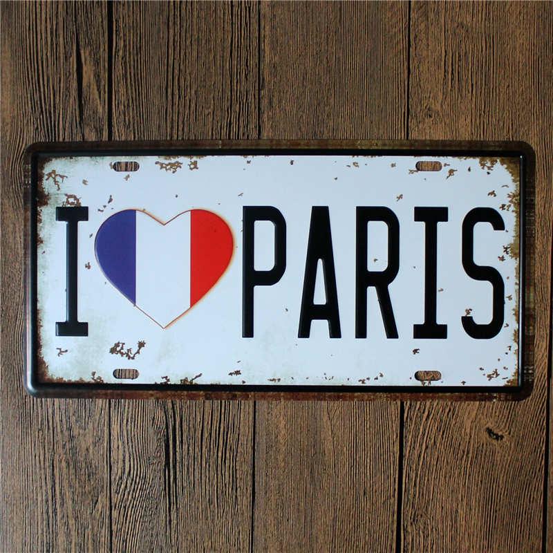 Speedy Pros I Love Heart Support en métal pour plaque d'immatriculation Motif îles Vierges