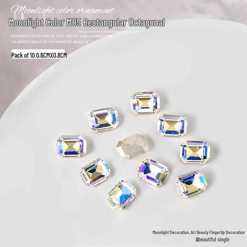 

10 шт. Ассорти Стразы в форме сердца и квадрата для украшения ногтей