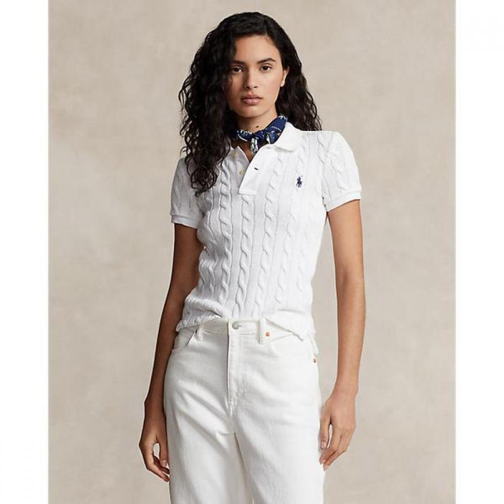 Polo Ralph Lauren Women Cable Knit Polo Shirt  Wmpokninb920117100 XS