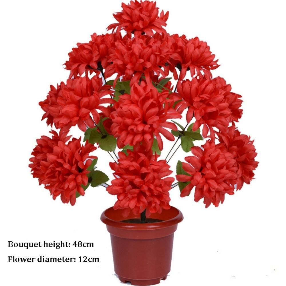 18 Heads Chrysanthemum Bundle Mini Qingming Festival Holiday Flower  Home Decorative