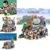 Mattoncini in Plastica ABS Modello Villaggio di Montagna Il Mio Mondo Puzzle per Bambini Assemblaggio Giocattolo per Ragazzo