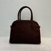 New Retro Suede Matte Cowhide Tote Bag Single Shoulder Fashionable Versatile Commuter Large Capacity Leather Tote Bag