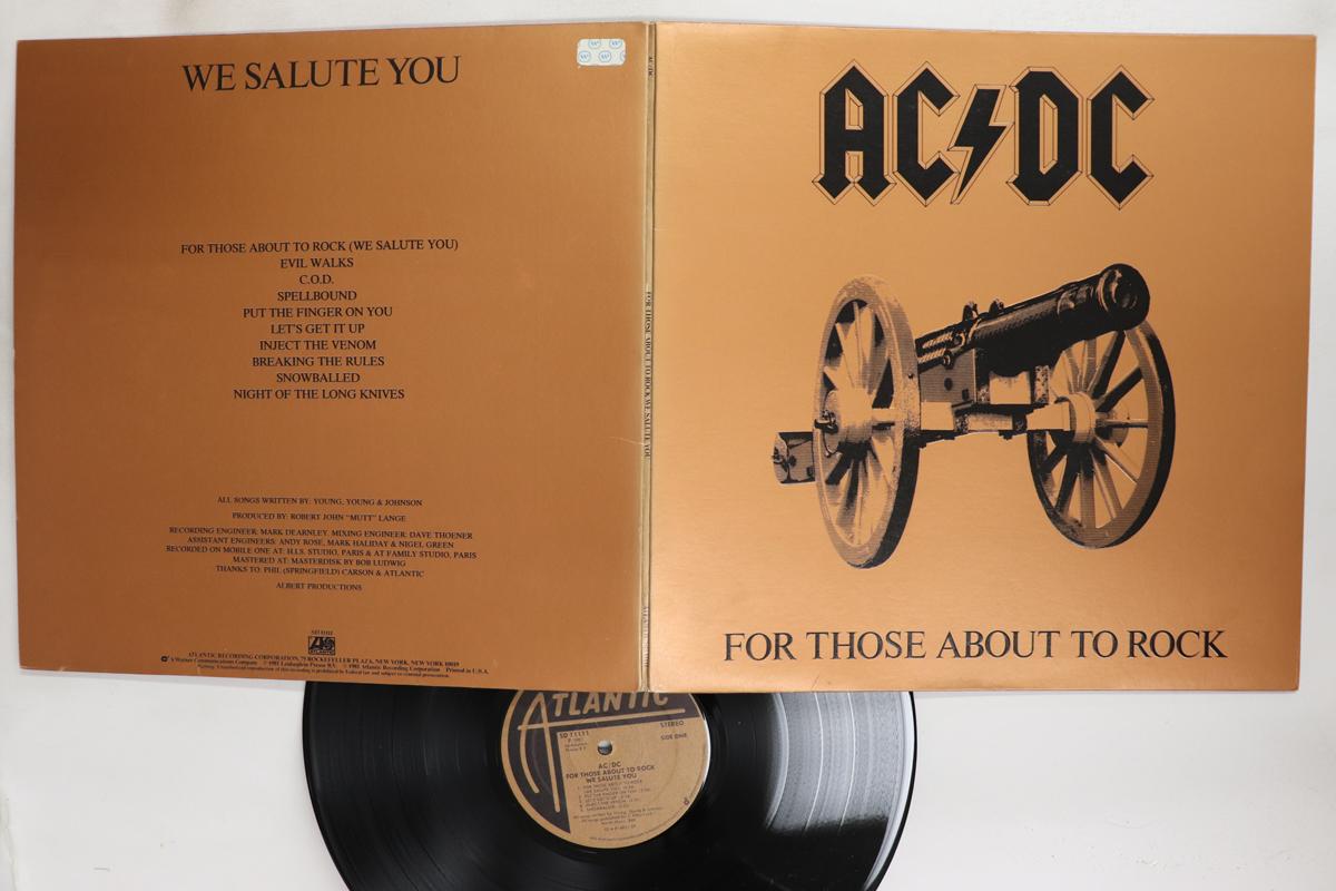 Виниловая пластинка ACDC  For Those About To Rock We Salute  SD11111 ATLANTIC 1981 США Рок Б/у