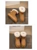 2025 Winter Thick-Soled Fleece-Lined Slip-On Snow Boots with Bow Detail - Warm Plus Size