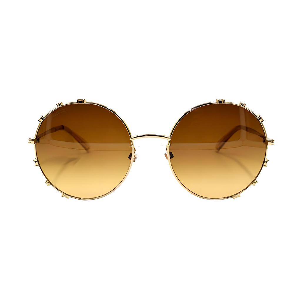 Swarovski Crystal Accented Series Advertising Alloy Round Sunglasses Women sunglasses SK0289-F-30F